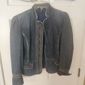 GAP women's Denim Jacket with pink stitching
